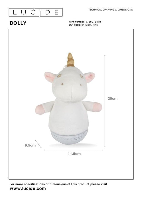 Lucide DOLLY Tafellamp - Wit