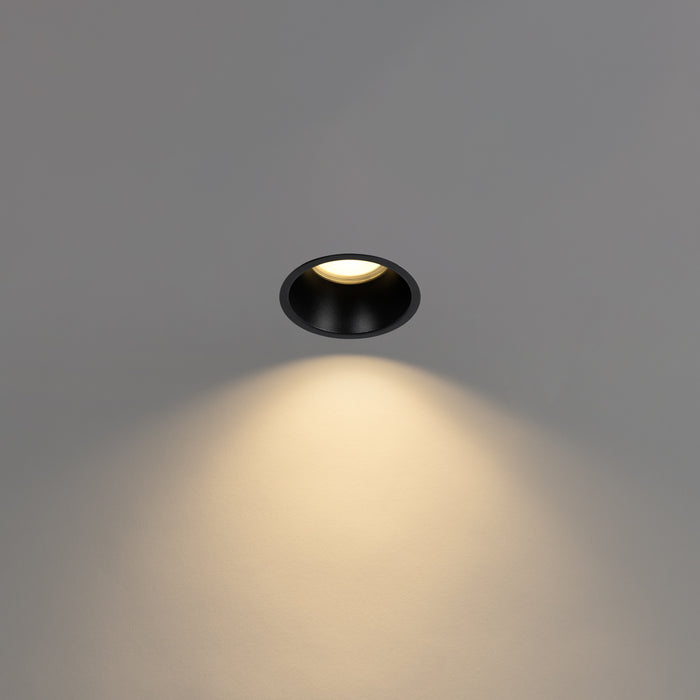 QAZQA Set van 6 inbouwspots zwart GU10 70mm IP44 - Dept