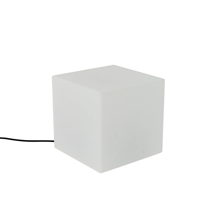 QAZQA Set van 2 buiten vloerlampen wit 30 en 38 cm vierkant IP44 -