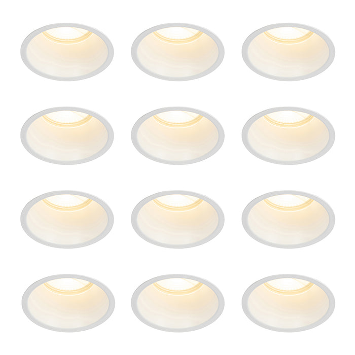 QAZQA Set van 12 inbouwspots wit GU10 70mm IP44 - Dept