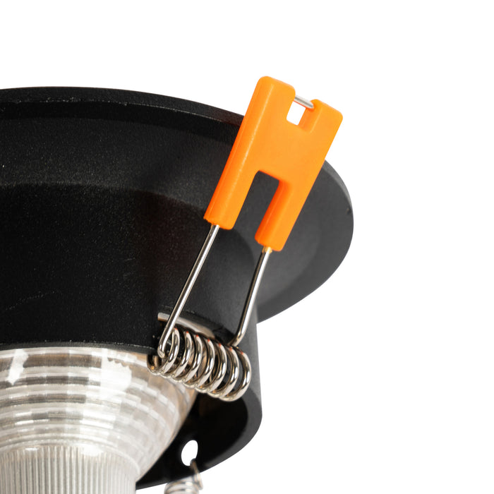 QAZQA Set van 6 inbouwspots zwart GU10 50mm - Gijs