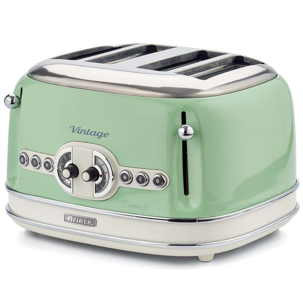 Ariete Broodrooster 4 sneetjes Vintage 1600 W groen