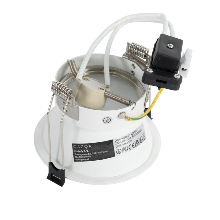 QAZQA Set van 12 inbouwspots wit GU10 70mm IP44 - Dept