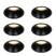 QAZQA Set van 6 inbouwspots zwart GU10 70mm IP44 - Dept