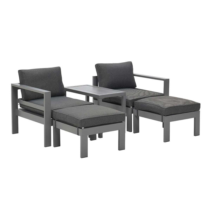Garden Impressions Riga balkon loungeset 5-delig - grijs