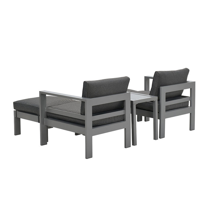 Garden Impressions Riga balkon loungeset 5-delig - grijs