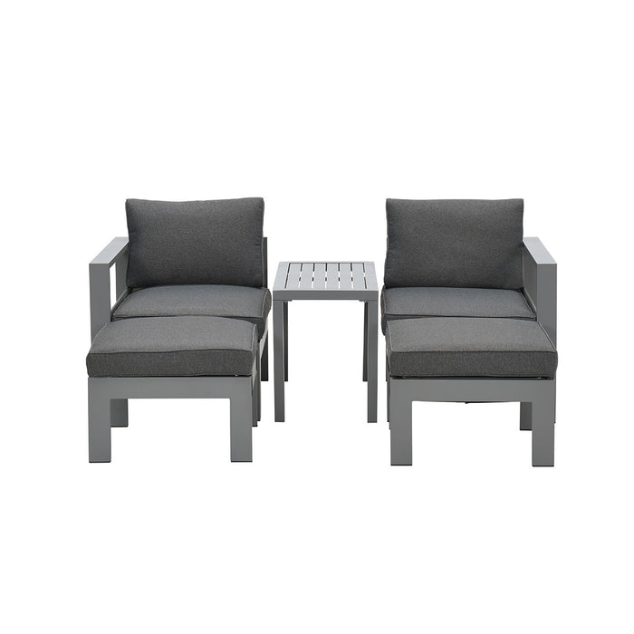 Garden Impressions Riga balkon loungeset 5-delig - grijs