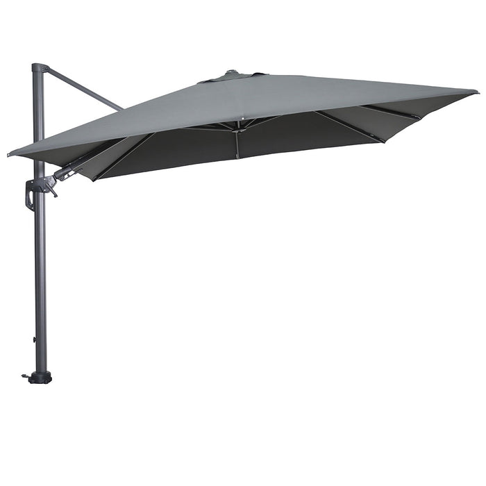 Garden Impressions Hawaii zweefparasol 3x3m d. grijs met voet en hoes