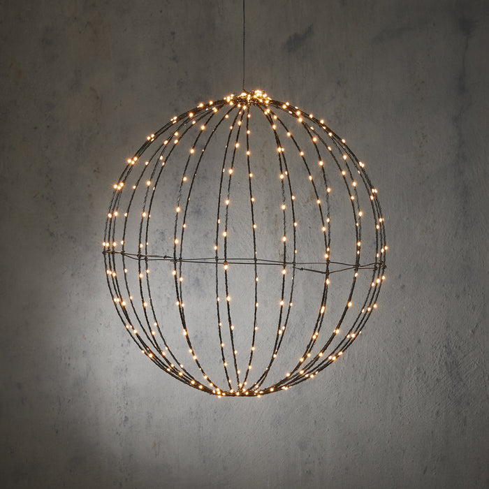 Luca Lighting Kerstverlichting Bal met Warm Witte LED - Ø50 cm - Zwart
