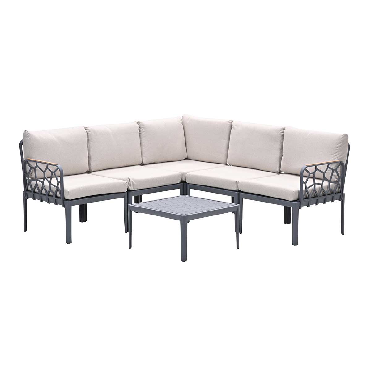 Garden Impressions Hareno loungeset 6-delig - antraciet