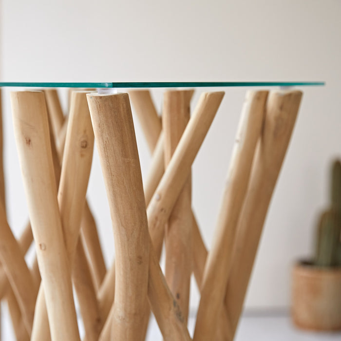 Tikamoon - River - Massief teakhouten bijzettafel