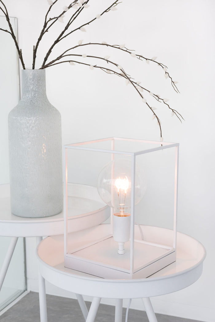 Lamp | Metaal | Wit | 20.5x20.5x (h)30 Cm