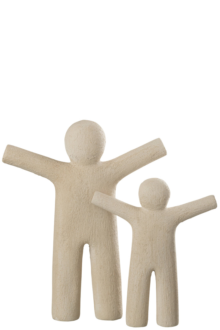 J-Line decoratie Aap Fiets - polyresin - goud - small