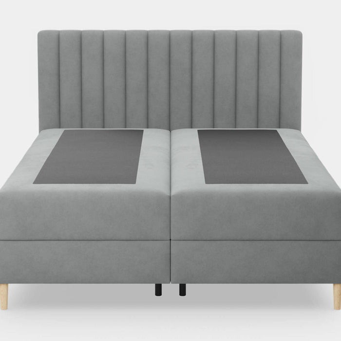 by fonQ Pazara Boxspring met Opbergruimte 160 x 200 cm - Grijs / Naturel
