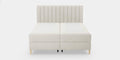 by fonQ Pazara Boxspring met Opbergruimte 160 x 200 cm - Crème / Zwart