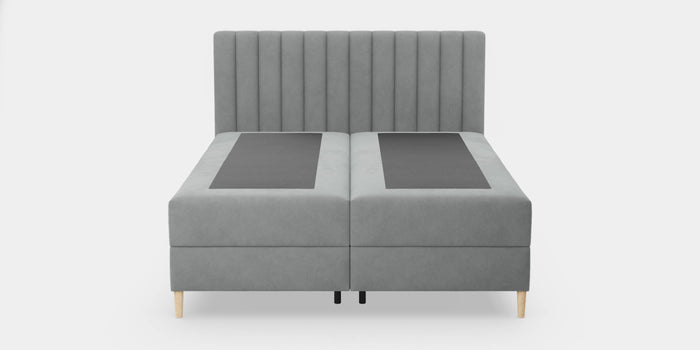 by fonQ Pazara Boxspring met Opbergruimte 160 x 200 cm - Grijs / Zwart
