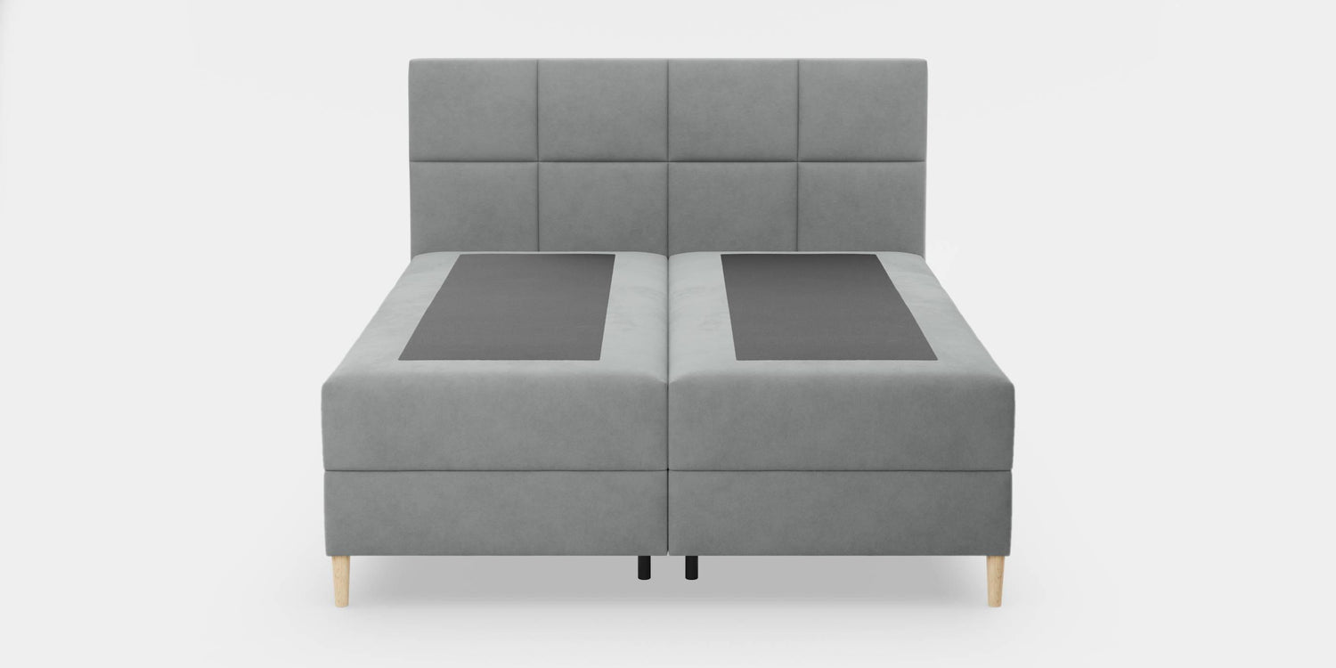 by fonQ Novae Boxspring  met Opbergruimte - 160 x 200 cm - Grijs / Naturel