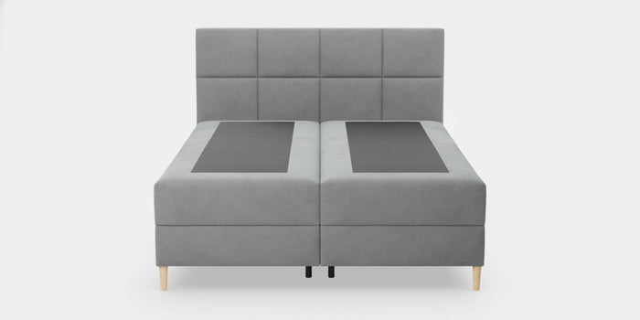 by fonQ Novae Boxspring  met Opbergruimte  180 x 200 cm - Grijs / Naturel