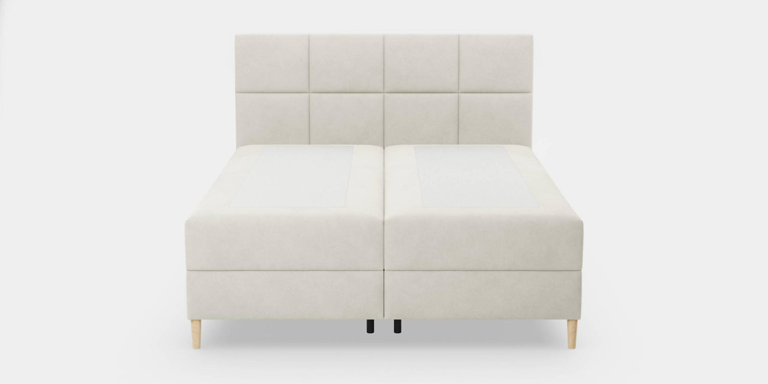 by fonQ Novae Boxspring met Opbergruimte 180 x 200 cm - Crème / Zwart