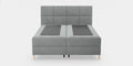 by fonQ Novae Boxspring met Opbergruimte 160 x 200 cm - Grijs / Zwart