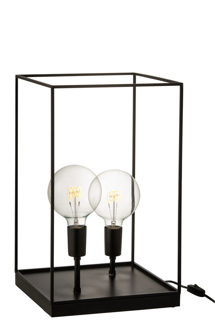 Lamp | Metaal | Zwart | 30x30x (h)50 Cm