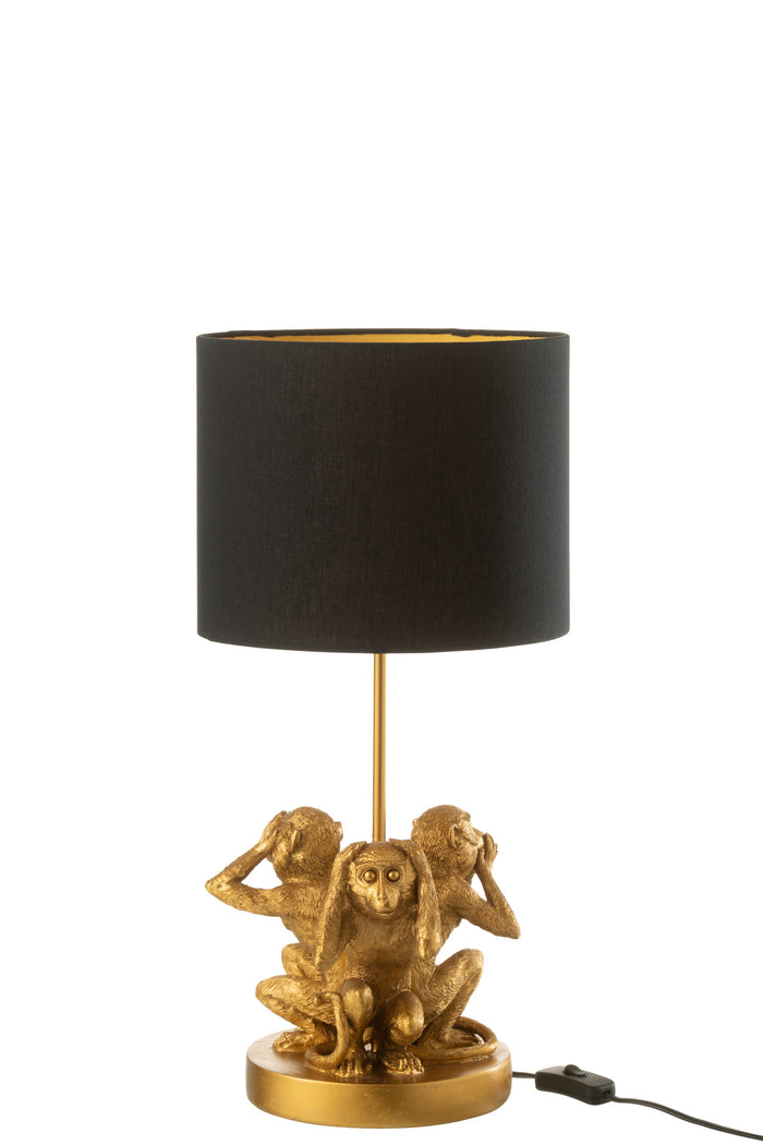 Lamp | Polyester | Goud | 25x25x (h)53 Cm