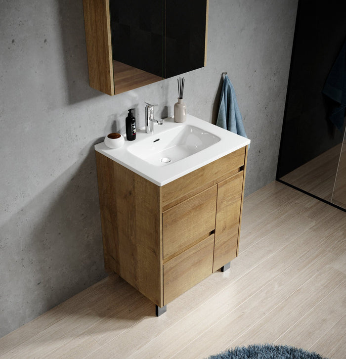Badplaats Badkamermeubel Set Salzburg 60 cm - Eiken - Badmeubel