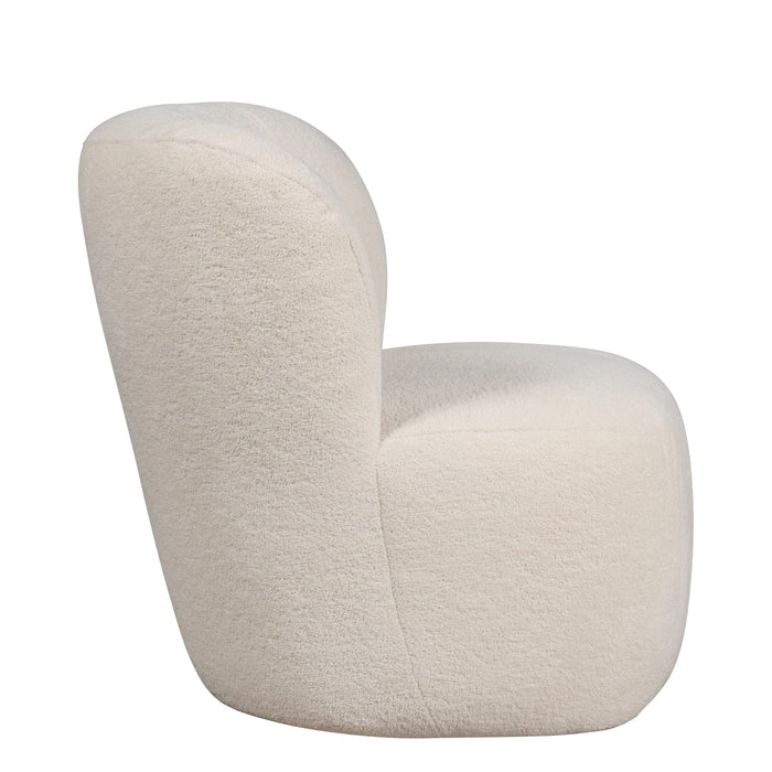 Draaifauteuil Rush - Creme - Textiel - 73x76x80cm (BxHxD)