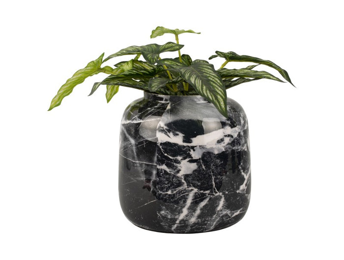 Present Time Vaas Marble Look Sphere Small Black