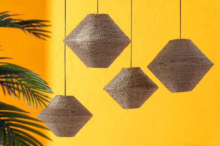 J-Line - Hanglamp Ufo Zeegras Naturel Large - 40x40x32cm