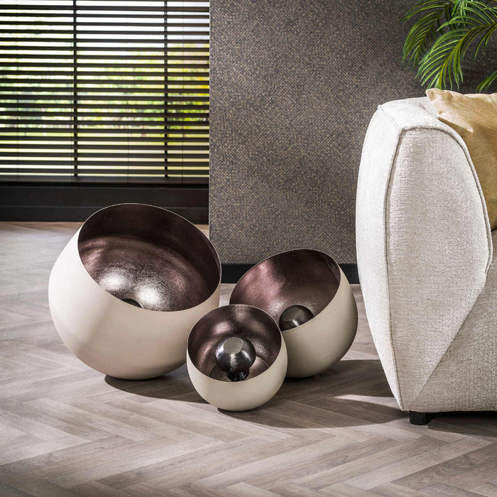 Fraaai Tamika tafellamp Ø28 cm - naturel grijs