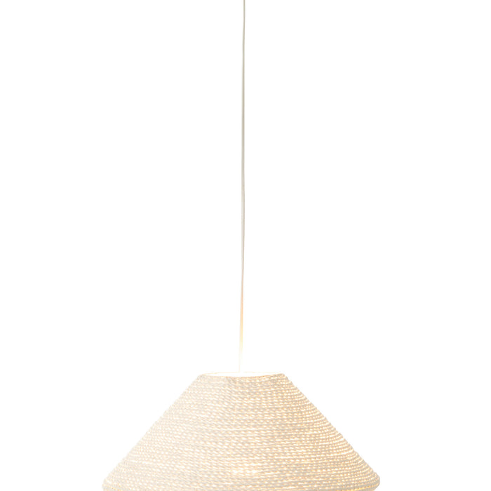 J-Line - Hanglamp Ufo Raffia Wit Large - 40x40x32cm