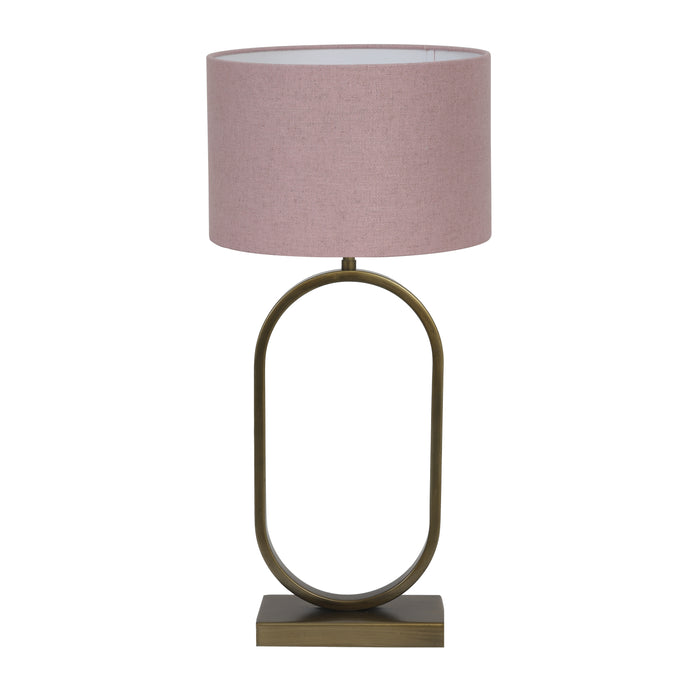 Light & Living Tafellamp Jamiri|Livigno - Ant, Brons|Roze - Ø30x67cm