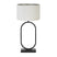 Light & Living Tafellamp Jamiri|Velours - Zwart|Off white - Ø30x67cm
