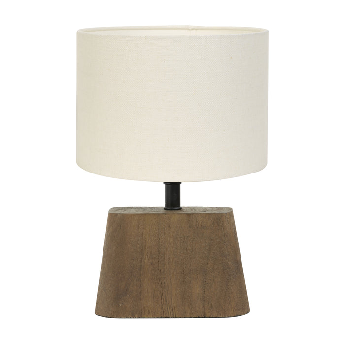 Light & Living Tafellamp Kardan|Livigno - Hout|Eiwit - Ø20x29cm