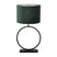Light & Living Tafellamp Liva|Velours - Zwart|Donkergroen - Ø40x78,5cm