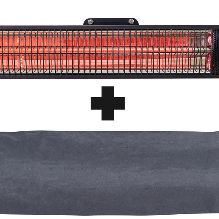 Sunred - COMBIDEAL - Heater & Hoes - Dark lijn - Zwart - Wand model -