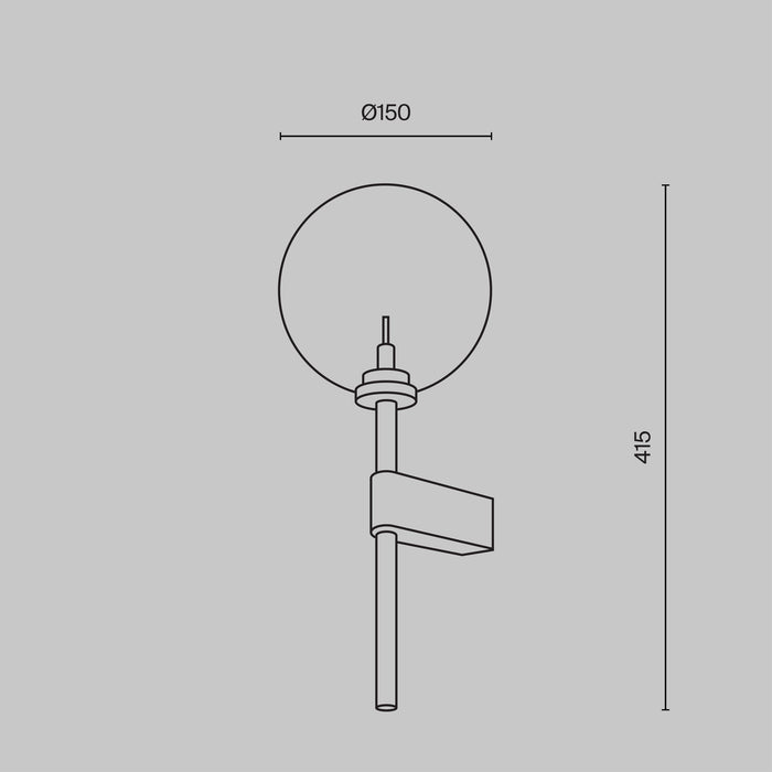 Maytoni - Wandlamp Mood - Messing - Ø15
