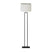 Light & Living Vloerlamp Shiva|Velours - Zwart|Off white - Ø40x170cm