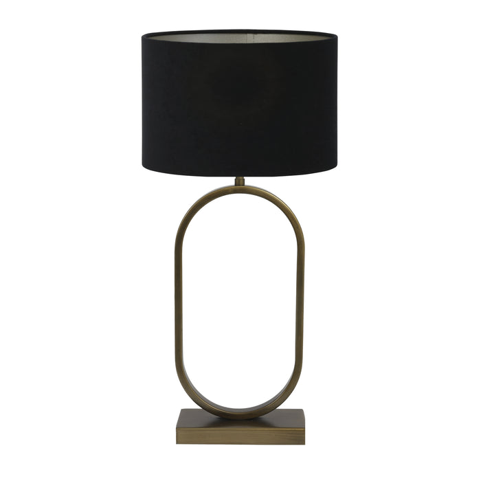 Light & Living Tafellamp Jamiri|Velours - Ant, Brons|Zwart - Ø30x67cm