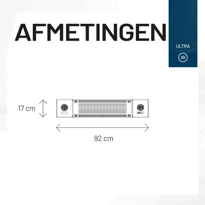 Sunred – Sun and Sound - Ultra lijn – Zwart – Wand model -