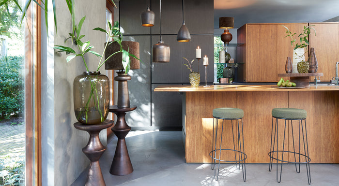 Light & Living Light&living Kap cilinder 40-40-30 cm BAYOU mos groen