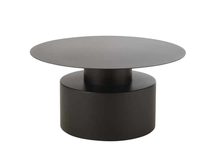 J-line - Salontafel Rond Metaal Zwart - 80x80x41cm