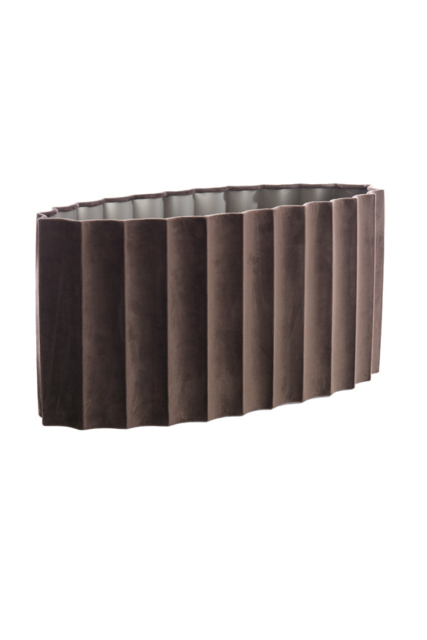 Light&living Kap ovaal recht smal 58-24-27 cm DISLI velvet donker b...