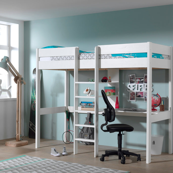 LUCEVI - Pino Hoogslaper + bureau 90x200 cm - Wit