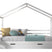 LUCEVI - Huisbed 90x200cm en rolbed - 210x96x170cm - Wit