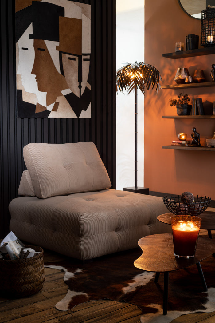 J-line - Salontafel Druppel Aluminium|ijzer Zwart Small - 89x52.5x32cm