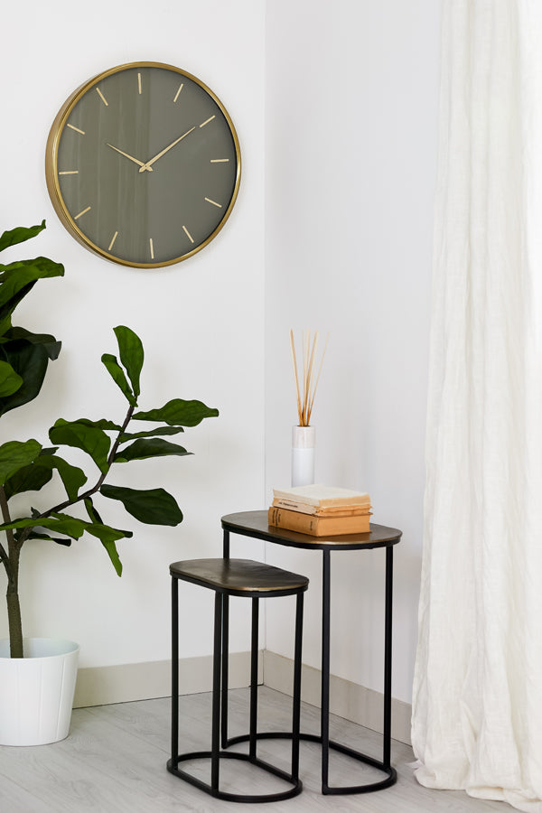 Light & Living - Bijzettafel BOCOV - 53x26x53cm - Brons - Set van 2