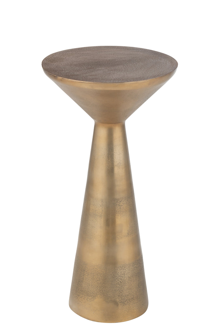 J-line - Tafel Tri Aluminium Goud - 33x33x64cm