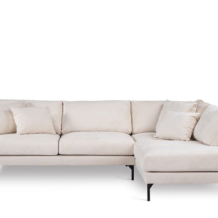 Giga Meubel - Hoekbank Stof - Champagne - 3-Zits Rechts - Loris